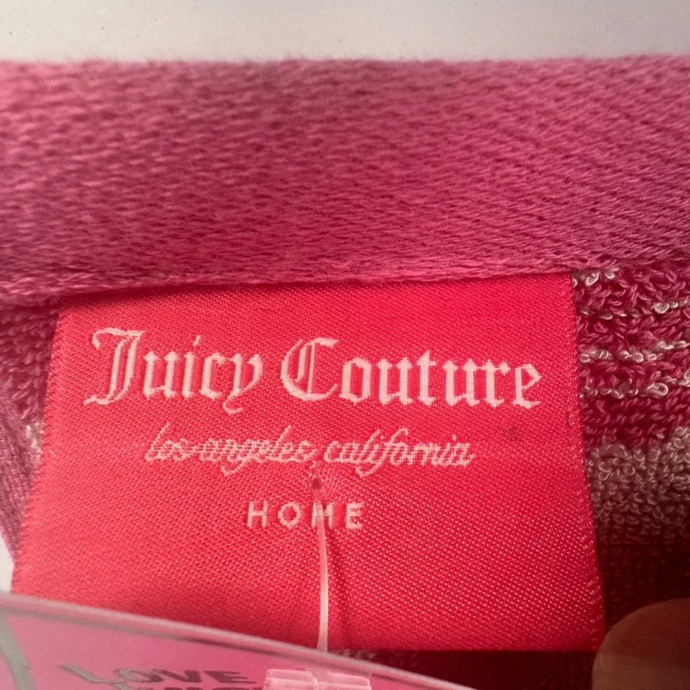 Juicy Couture Pink Bow Heart Hand Towel Love Juicy Bath Towel NWT